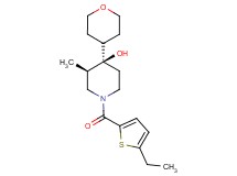 (3R*,4R*)-1-[(5-ethyl-2-thienyl)carbonyl]-3-methyl-4-(tetrahydro-2H-pyran-4-yl)-4-piperidinol