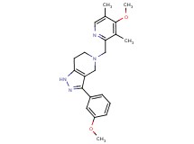 5-[(4-methoxy-3,5-dimethylpyridin-2-yl)methyl]-3-(3-methoxyphenyl)-4,5,6,7-tetrahydro-1H-pyrazolo[4,3-c]pyridine