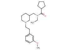N-ethyl-N-({1-[2-(3-methoxyphenyl)ethyl]-3-piperidinyl}methyl)cyclopentanecarboxamide