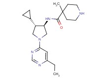 N-[rel-(3R,4S)-4-cyclopropyl-1-(6-ethyl-4-pyrimidinyl)-3-pyrrolidinyl]-4-methyl-4-piperidinecarboxamide dihydrochloride