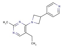 5-ethyl-2-methyl-4-[3-(4-pyridinyl)-1-azetidinyl]pyrimidine