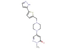 2-methyl-5-(4-{[5-(1H-pyrazol-5-yl)-2-thienyl]methyl}-1-piperazinyl)-3(2H)-pyridazinone
