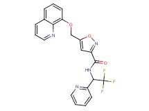 5-[(8-quinolinyloxy)methyl]-N-[2,2,2-trifluoro-1-(2-pyridinyl)ethyl]-3-isoxazolecarboxamide