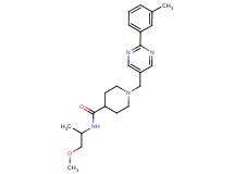 N-(2-methoxy-1-methylethyl)-1-{[2-(3-methylphenyl)pyrimidin-5-yl]methyl}piperidine-4-carboxamide