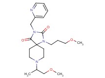 8-(2-methoxy-1-methylethyl)-1-(3-methoxypropyl)-3-(2-pyridinylmethyl)-1,3,8-triazaspiro[4.5]decane-2,4-dione