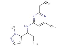 2-ethyl-6-methyl-N-[1-(1-methyl-1H-pyrazol-5-yl)propyl]pyrimidin-4-amine