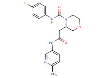 N-(4-fluorophenyl)-3-{2-[(6-methyl-3-pyridinyl)amino]-2-oxoethyl}-4-morpholinecarboxamide
