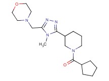 4-({5-[1-(cyclopentylcarbonyl)piperidin-3-yl]-4-methyl-4H-1,2,4-triazol-3-yl}methyl)morpholine