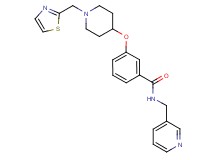 N-(3-pyridinylmethyl)-3-{[1-(1,3-thiazol-2-ylmethyl)-4-piperidinyl]oxy}benzamide