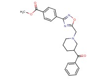 methyl 4-{5-[(3-benzoyl-1-piperidinyl)methyl]-1,2,4-oxadiazol-3-yl}benzoate