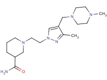1-(2-{3-methyl-4-[(4-methylpiperazin-1-yl)methyl]-1H-pyrazol-1-yl}ethyl)piperidine-3-carboxamide