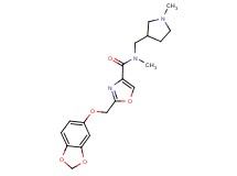 2-[(1,3-benzodioxol-5-yloxy)methyl]-N-methyl-N-[(1-methylpyrrolidin-3-yl)methyl]-1,3-oxazole-4-carboxamide
