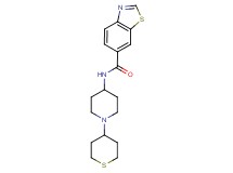 N-[1-(tetrahydro-2H-thiopyran-4-yl)piperidin-4-yl]-1,3-benzothiazole-6-carboxamide