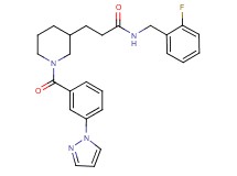 N-(2-fluorobenzyl)-3-{1-[3-(1H-pyrazol-1-yl)benzoyl]-3-piperidinyl}propanamide