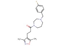 1-[3-(3,5-dimethyl-4-isoxazolyl)propanoyl]-4-(4-fluorobenzyl)-1,4-diazepane