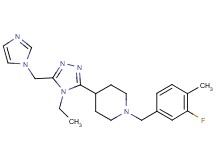 4-[4-ethyl-5-(1H-imidazol-1-ylmethyl)-4H-1,2,4-triazol-3-yl]-1-(3-fluoro-4-methylbenzyl)piperidine