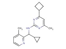 4-cyclobutyl-N-[cyclopropyl(3-methylpyridin-2-yl)methyl]-6-methylpyrimidin-2-amine