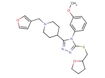 1-(3-furylmethyl)-4-{4-(3-methoxyphenyl)-5-[(tetrahydro-2-furanylmethyl)thio]-4H-1,2,4-triazol-3-yl}piperidine