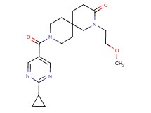 9-[(2-cyclopropylpyrimidin-5-yl)carbonyl]-2-(2-methoxyethyl)-2,9-diazaspiro[5.5]undecan-3-one