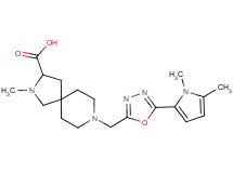 8-{[5-(1,5-dimethyl-1H-pyrrol-2-yl)-1,3,4-oxadiazol-2-yl]methyl}-2-methyl-2,8-diazaspiro[4.5]decane-3-carboxylic acid