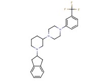 1-[1-(2,3-dihydro-1H-inden-2-yl)-3-piperidinyl]-4-[3-(trifluoromethyl)phenyl]piperazine