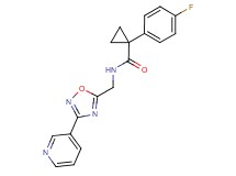 1-(4-fluorophenyl)-N-{[3-(3-pyridinyl)-1,2,4-oxadiazol-5-yl]methyl}cyclopropanecarboxamide