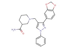 1-{[3-(1,3-benzodioxol-5-yl)-1-phenyl-1H-pyrazol-4-yl]methyl}-3-piperidinecarboxamide