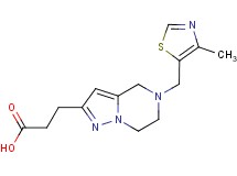 3-{5-[(4-methyl-1,3-thiazol-5-yl)methyl]-4,5,6,7-tetrahydropyrazolo[1,5-a]pyrazin-2-yl}propanoic acid