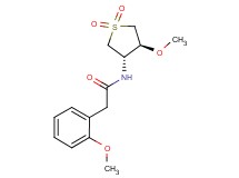 N-[(3S*,4S*)-4-methoxy-1,1-dioxidotetrahydro-3-thienyl]-2-(2-methoxyphenyl)acetamide