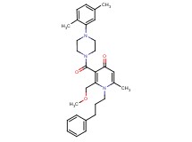 3-{[4-(2,5-dimethylphenyl)-1-piperazinyl]carbonyl}-2-(methoxymethyl)-6-methyl-1-(3-phenylpropyl)-4(1H)-pyridinone