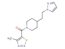 1-[(4-methyl-1,2,3-thiadiazol-5-yl)carbonyl]-4-[2-(1H-pyrazol-1-yl)ethyl]piperidine