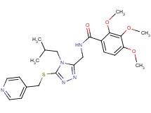 N-({4-isobutyl-5-[(4-pyridinylmethyl)thio]-4H-1,2,4-triazol-3-yl}methyl)-2,3,4-trimethoxybenzamide