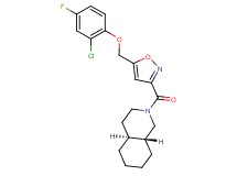 (4aS*,8aR*)-2-({5-[(2-chloro-4-fluorophenoxy)methyl]-3-isoxazolyl}carbonyl)decahydroisoquinoline