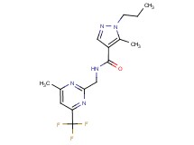 5-methyl-N-{[4-methyl-6-(trifluoromethyl)pyrimidin-2-yl]methyl}-1-propyl-1H-pyrazole-4-carboxamide