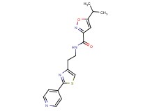 5-isopropyl-N-[2-(2-pyridin-4-yl-1,3-thiazol-4-yl)ethyl]isoxazole-3-carboxamide