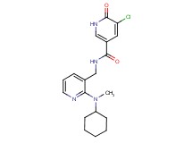 5-chloro-N-({2-[cyclohexyl(methyl)amino]pyridin-3-yl}methyl)-6-oxo-1,6-dihydropyridine-3-carboxamide