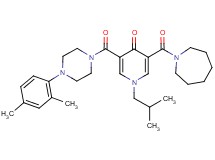 3-(1-azepanylcarbonyl)-5-{[4-(2,4-dimethylphenyl)-1-piperazinyl]carbonyl}-1-isobutyl-4(1H)-pyridinone