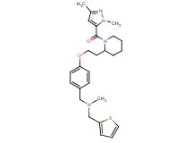 1-[4-(2-{1-[(1,3-dimethyl-1H-pyrazol-5-yl)carbonyl]-2-piperidinyl}ethoxy)phenyl]-N-methyl-N-(2-thienylmethyl)methanamine