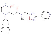 2-[1-(2,3-dihydro-1H-inden-2-yl)-3-oxo-2-piperazinyl]-N-methyl-N-{[3-(4-pyridinyl)-1,2,4-oxadiazol-5-yl]methyl}acetamide