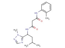 N-[3-methyl-1-(1-methyl-1H-1,2,4-triazol-5-yl)butyl]-N'-(2-methylphenyl)malonamide