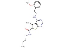 N-butyl-4-{[2-(2-methoxyphenyl)ethyl]amino}-5-methylthieno[2,3-d]pyrimidine-6-carboxamide