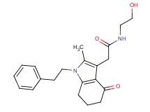 N-(2-hydroxyethyl)-2-[2-methyl-4-oxo-1-(2-phenylethyl)-4,5,6,7-tetrahydro-1H-indol-3-yl]acetamide