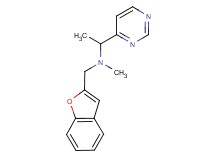 (1-benzofuran-2-ylmethyl)methyl(1-pyrimidin-4-ylethyl)amine