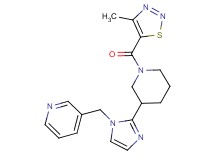 3-[(2-{1-[(4-methyl-1,2,3-thiadiazol-5-yl)carbonyl]-3-piperidinyl}-1H-imidazol-1-yl)methyl]pyridine