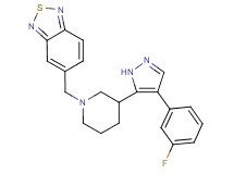 5-({3-[4-(3-fluorophenyl)-1H-pyrazol-5-yl]-1-piperidinyl}methyl)-2,1,3-benzothiadiazole