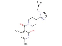 3-({4-[1-(cyclopropylmethyl)-1H-imidazol-2-yl]-1-piperidinyl}carbonyl)-4,6-dimethyl-2-pyridinol