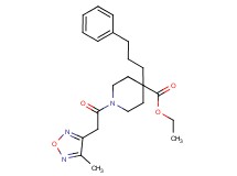 ethyl 1-[(4-methyl-1,2,5-oxadiazol-3-yl)acetyl]-4-(3-phenylpropyl)-4-piperidinecarboxylate
