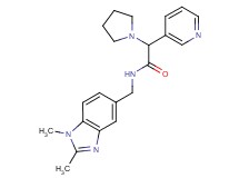 N-[(1,2-dimethyl-1H-benzimidazol-5-yl)methyl]-2-(3-pyridinyl)-2-(1-pyrrolidinyl)acetamide