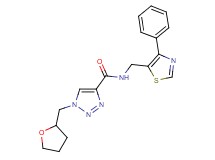 N-[(4-phenyl-1,3-thiazol-5-yl)methyl]-1-(tetrahydro-2-furanylmethyl)-1H-1,2,3-triazole-4-carboxamide