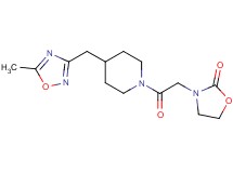 3-(2-{4-[(5-methyl-1,2,4-oxadiazol-3-yl)methyl]piperidin-1-yl}-2-oxoethyl)-1,3-oxazolidin-2-one